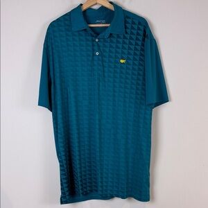 Masters Tech Blue Patterned Polo Golf Shirt - Size XL